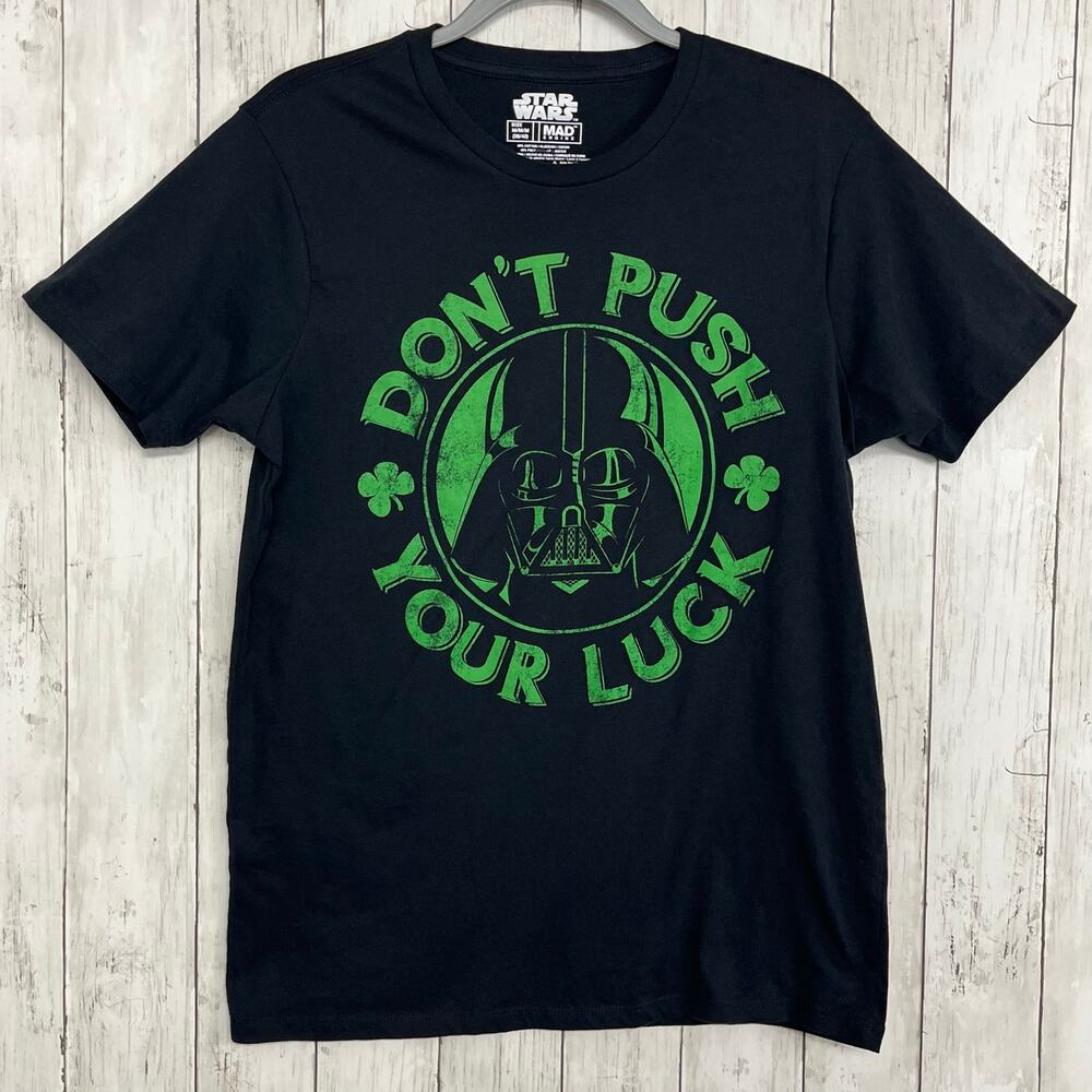 Mad Engine Star Wars Short Sleeve Crew Darth Vader St Patricks Graphic T-Shirt